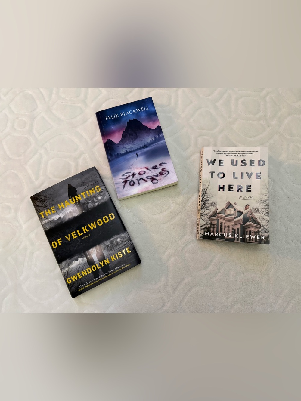 Spooky Season Books - Stolen Tongues - We Used to Live Here - Haunting Velkwood